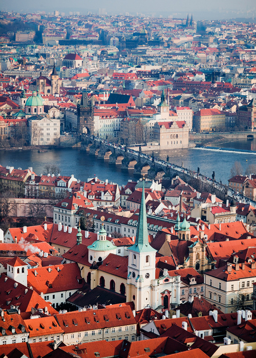 Charles Bridge, Prague, view from above